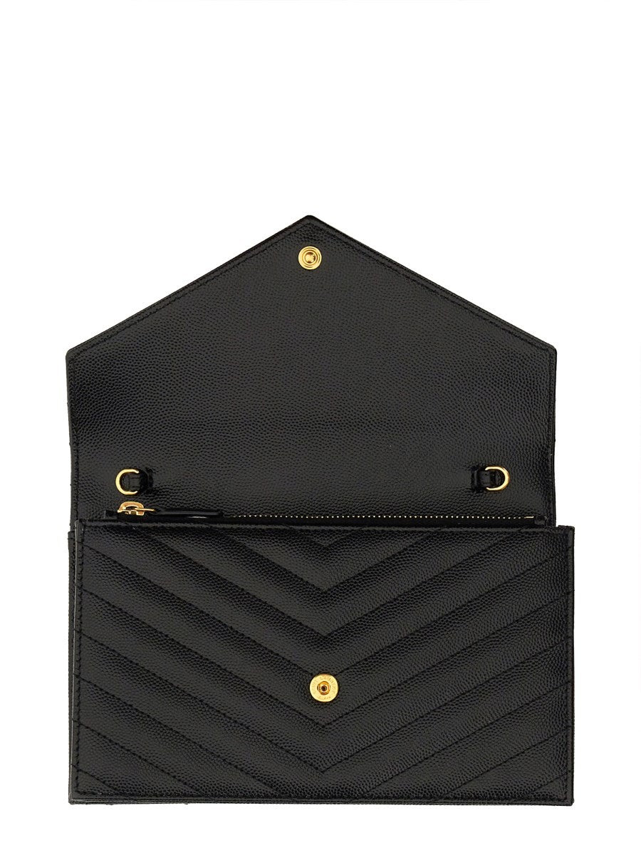 Saint Laurent "ENVELOPE CASSANDRE" WALLET WITH CHAIN