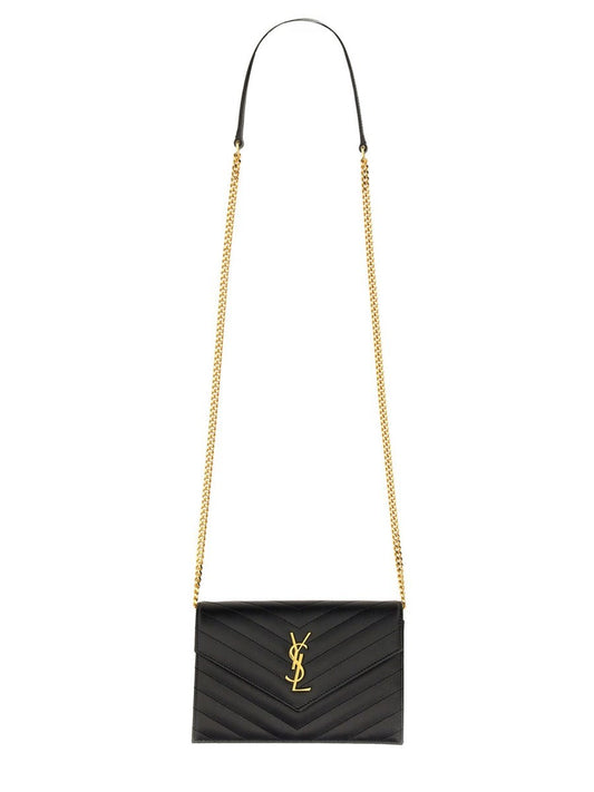 Saint Laurent "ENVELOPE CASSANDRE" WALLET WITH CHAIN