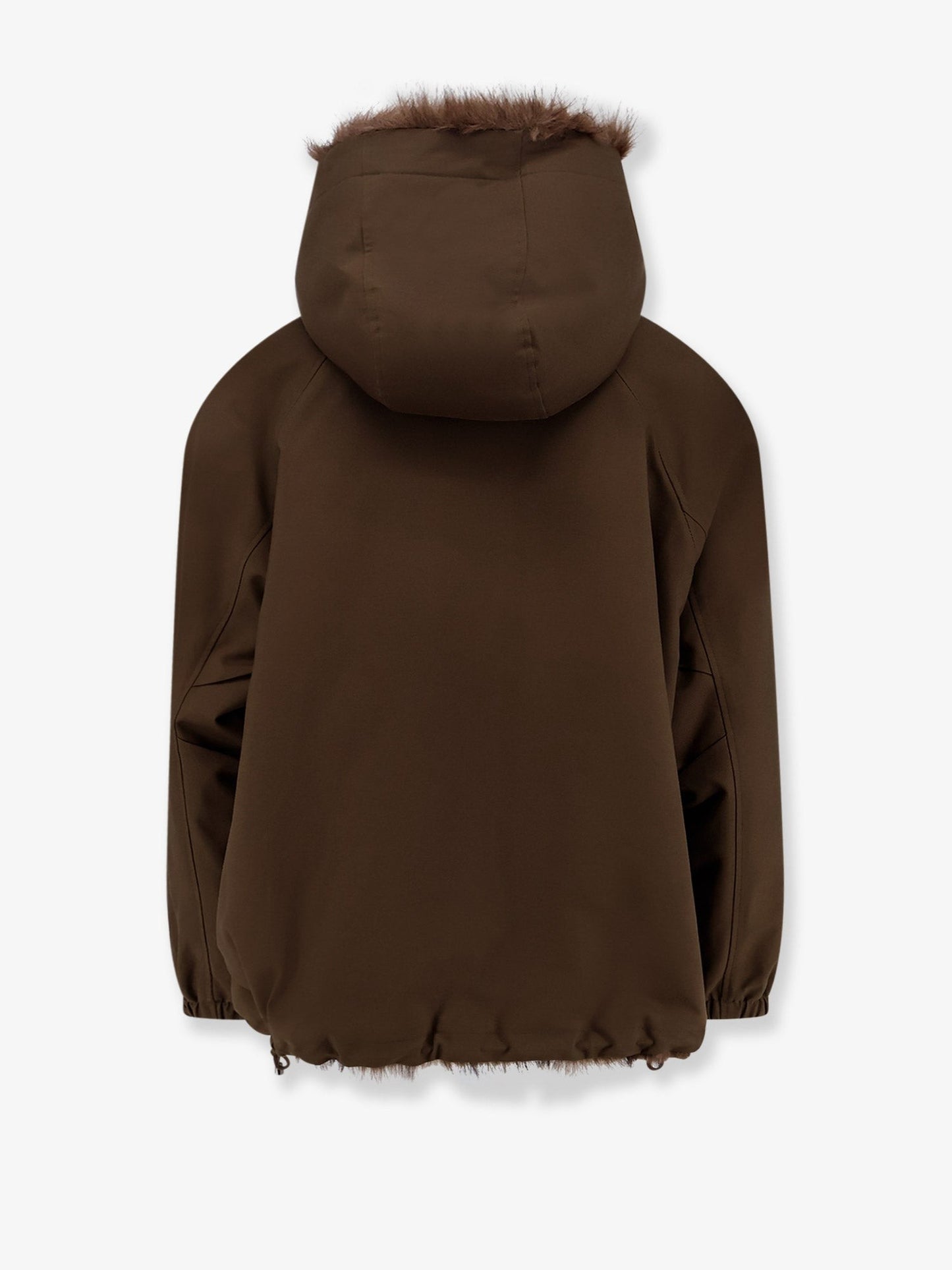 VALENTINI 1972 Faux fur jacket with nylon inserts