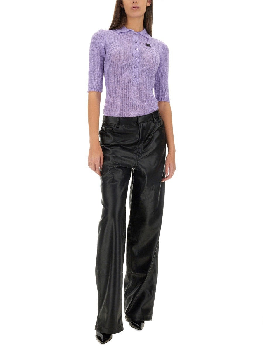 ROTATE BIRGER CHRISTENSEN FAUX LEATHER PANTS