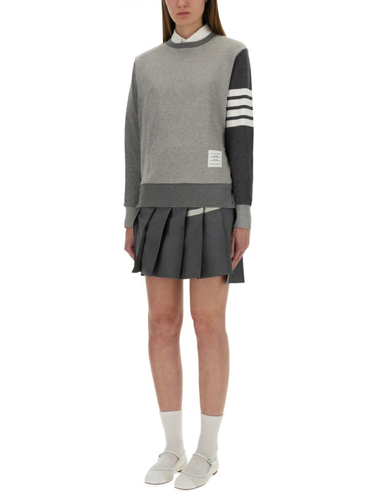 THOM BROWNE "FUNMIX CLASSIC LOOPBACK 4-BAR" SWEATSHIRT