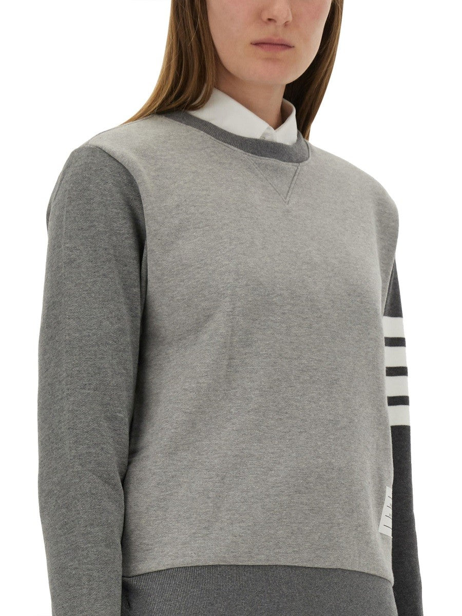 THOM BROWNE "FUNMIX CLASSIC LOOPBACK 4-BAR" SWEATSHIRT