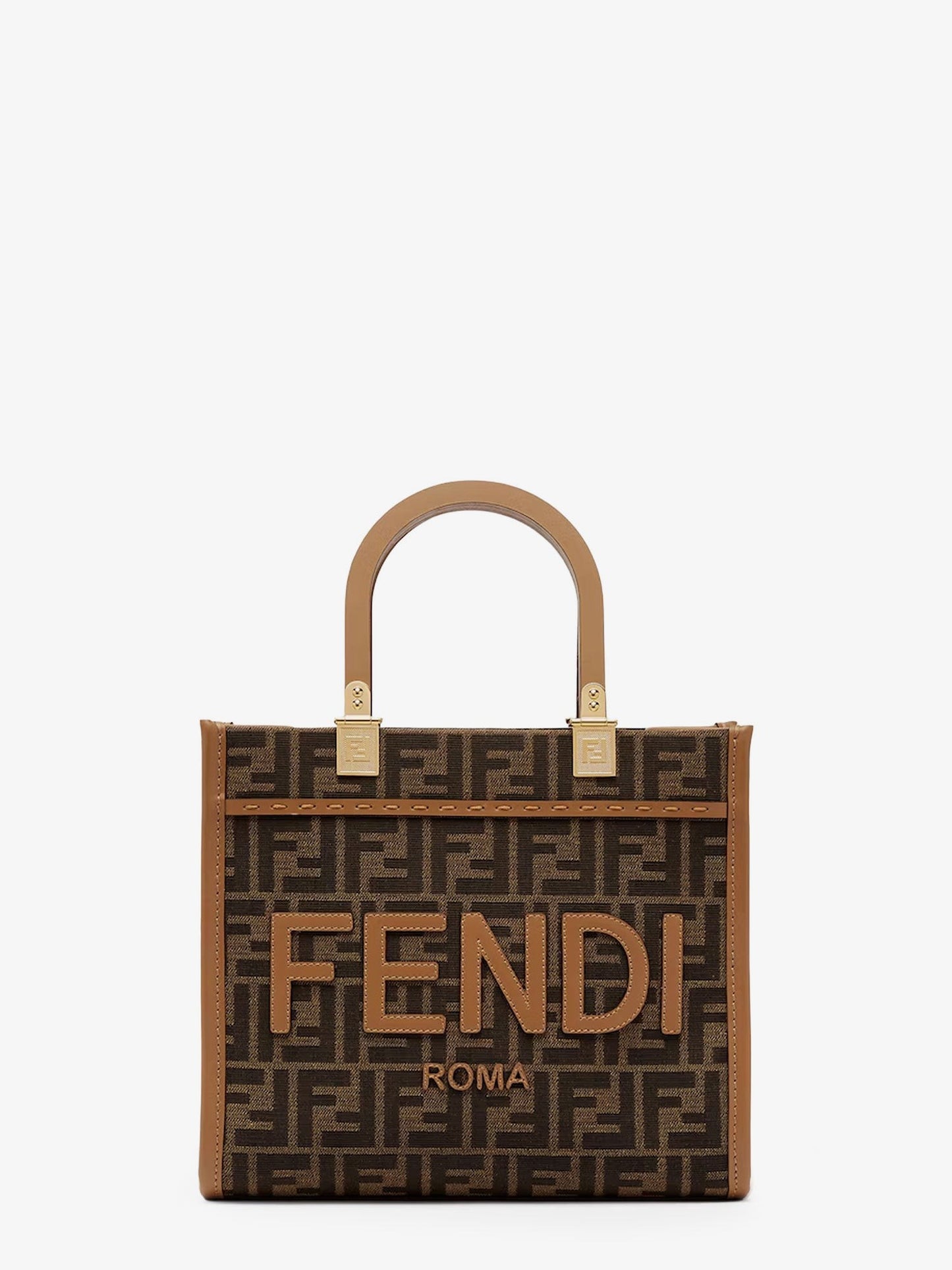 Fendi Fendi Sunshine Small jacquard FF fabric shoulder bag