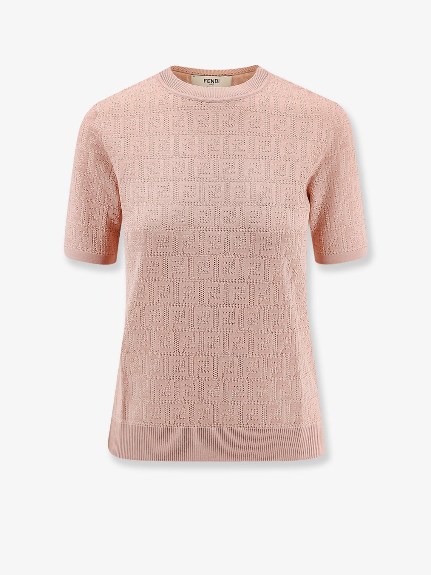 Fendi Cotton blend T-shirt with all-over FF logo