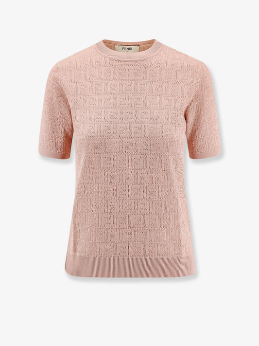 Fendi Cotton blend T-shirt with all-over FF logo