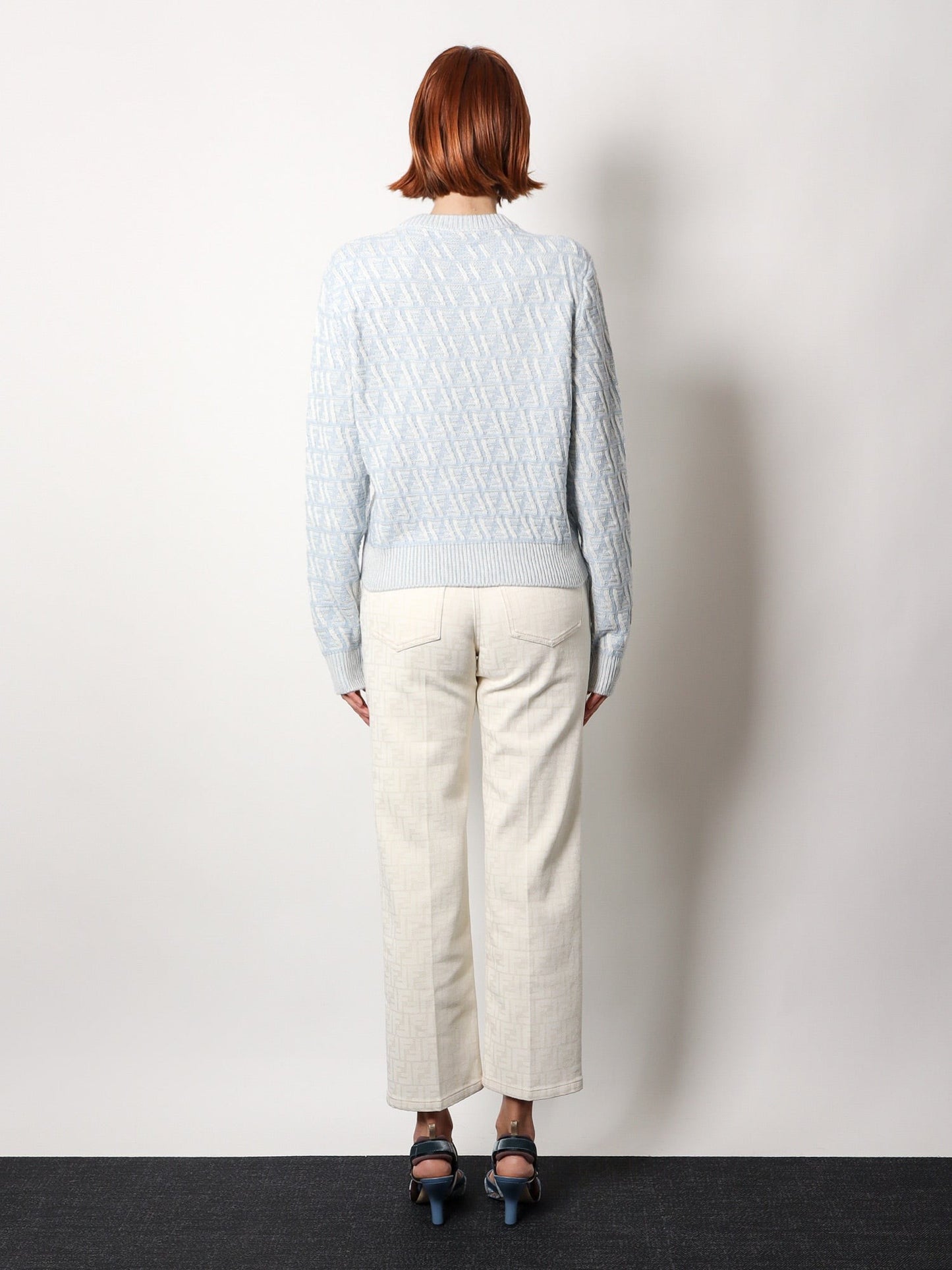 Fendi Ff wool and cashmere crop sweater