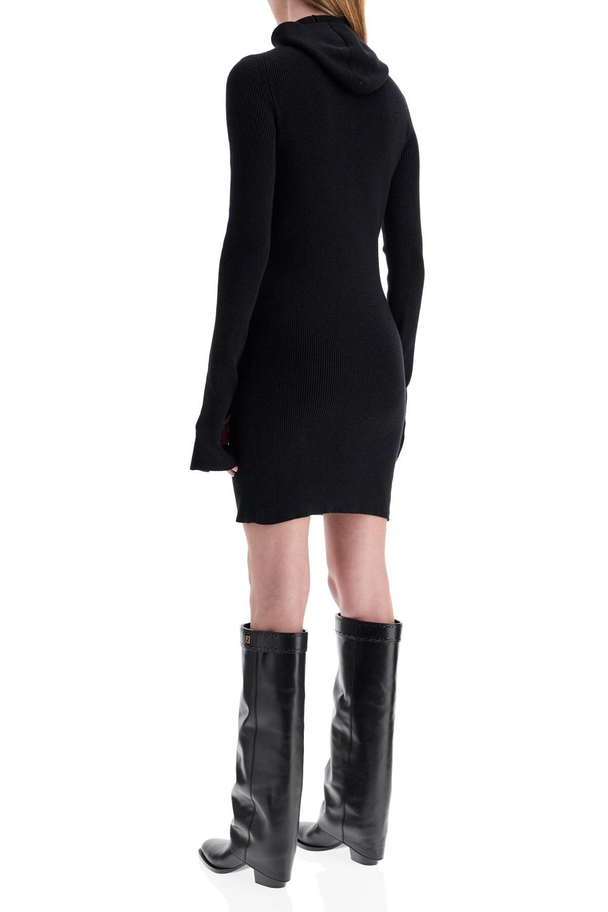 Fendi fitted mini dress with hood