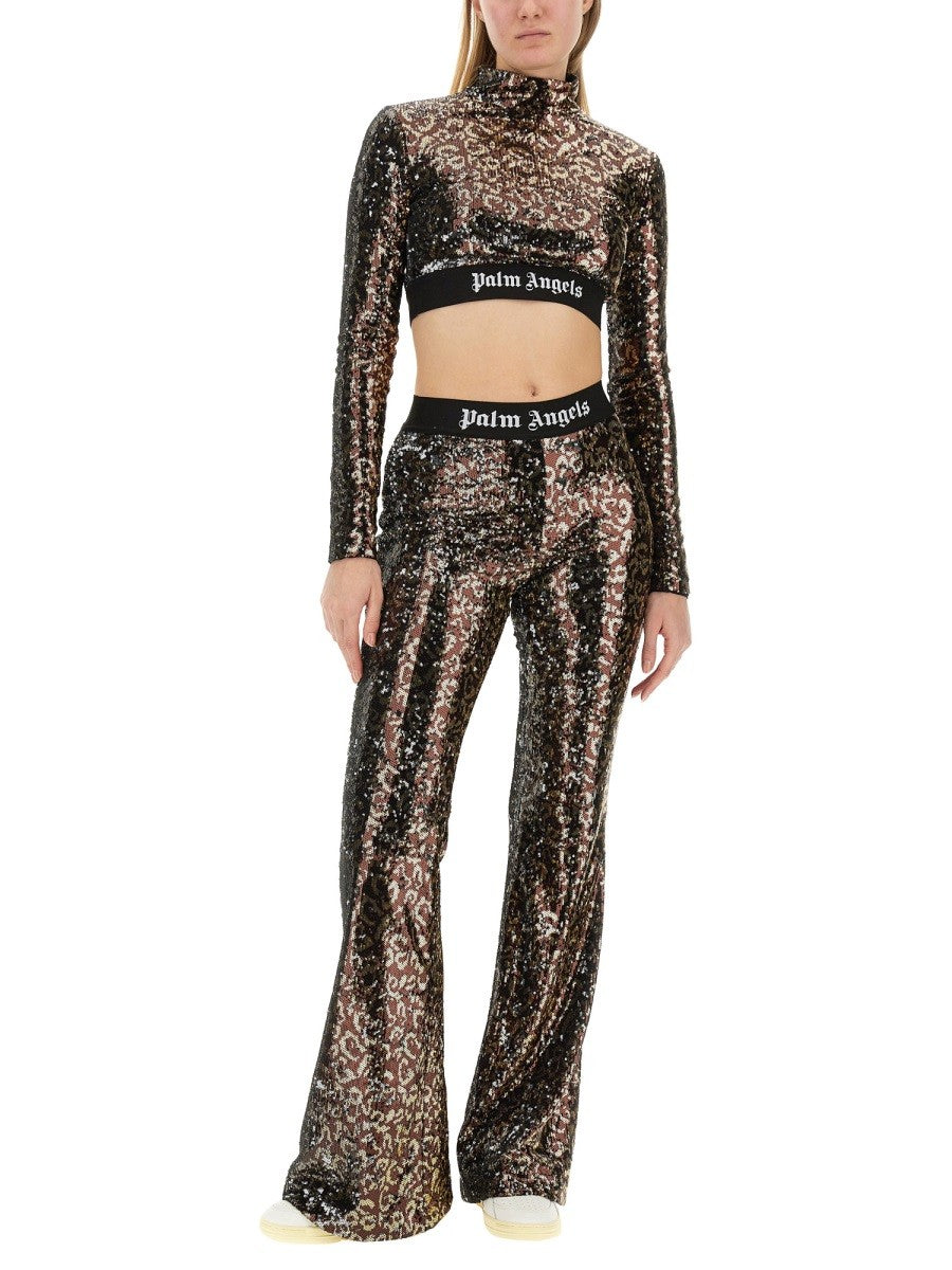 Palm Angels FLARE FIT PANTS