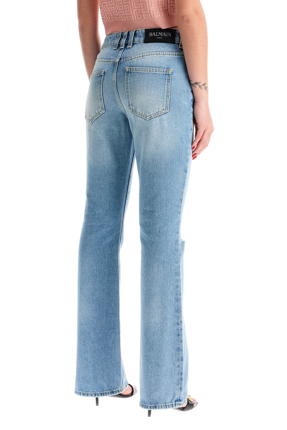 Balmain flare mid-rise jeans with