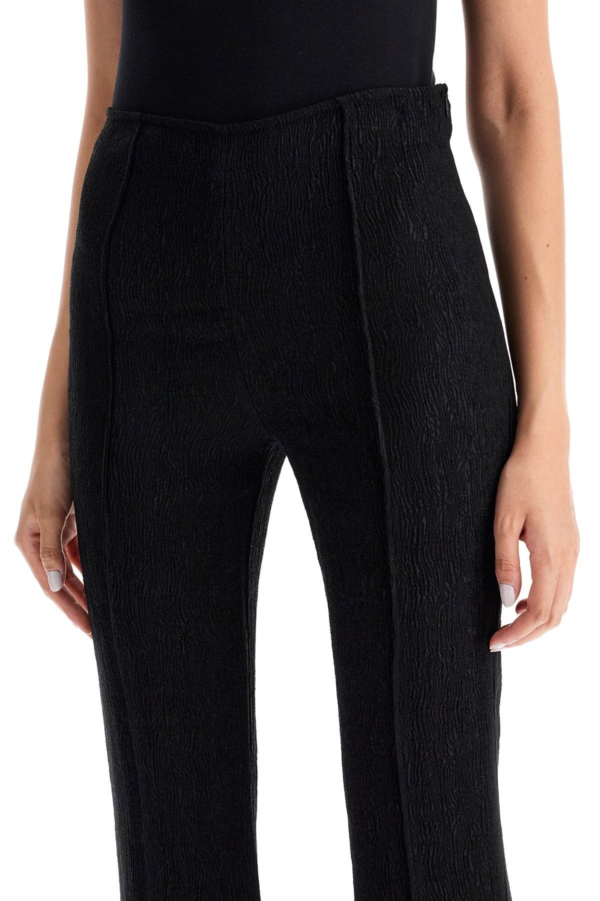 GANNI flared viscose trousers for