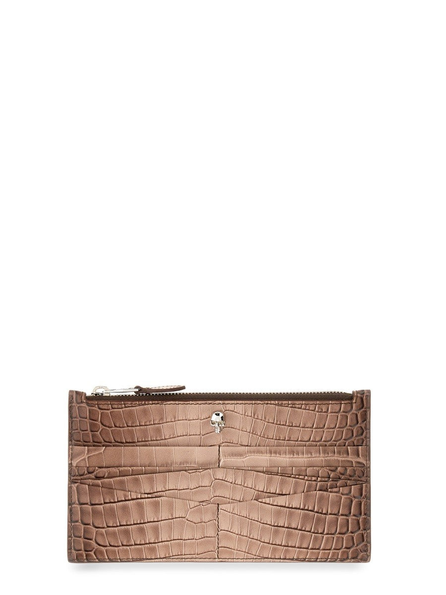 Alexander Mcqueen FLAT WALLET WITH ZIPPER