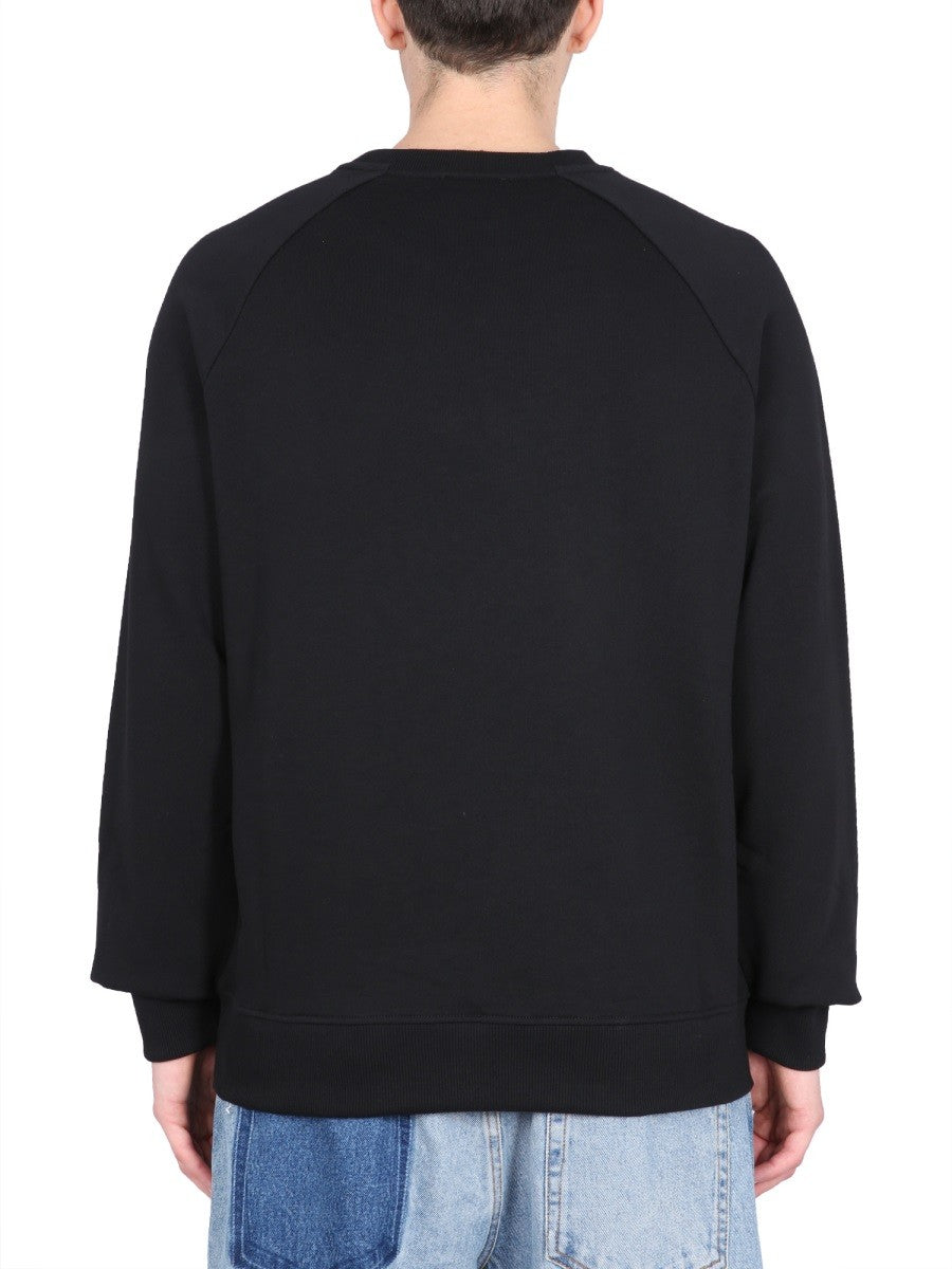 Balmain FLOCKED AND METALLIC LOGO SWEATSHIRT