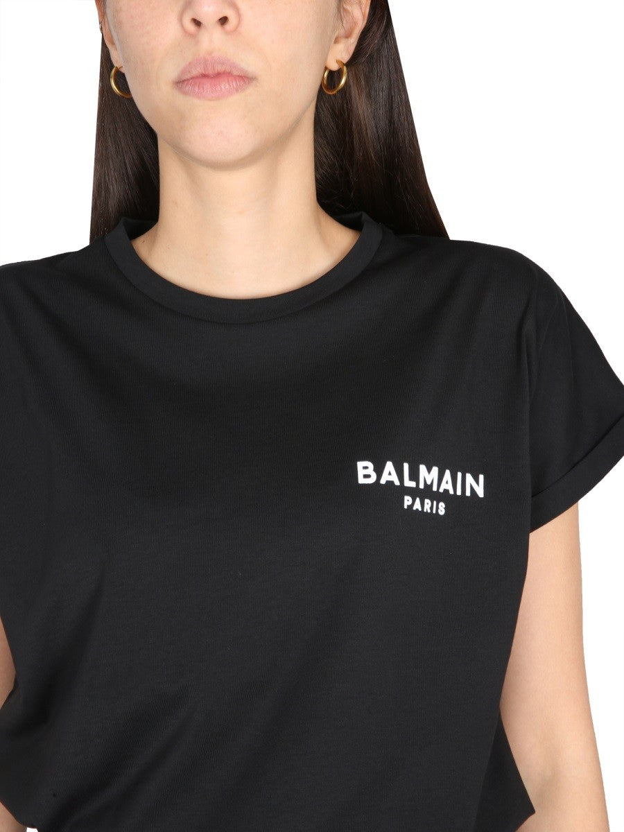 Balmain FLOCKED LOGO T-SHIRT