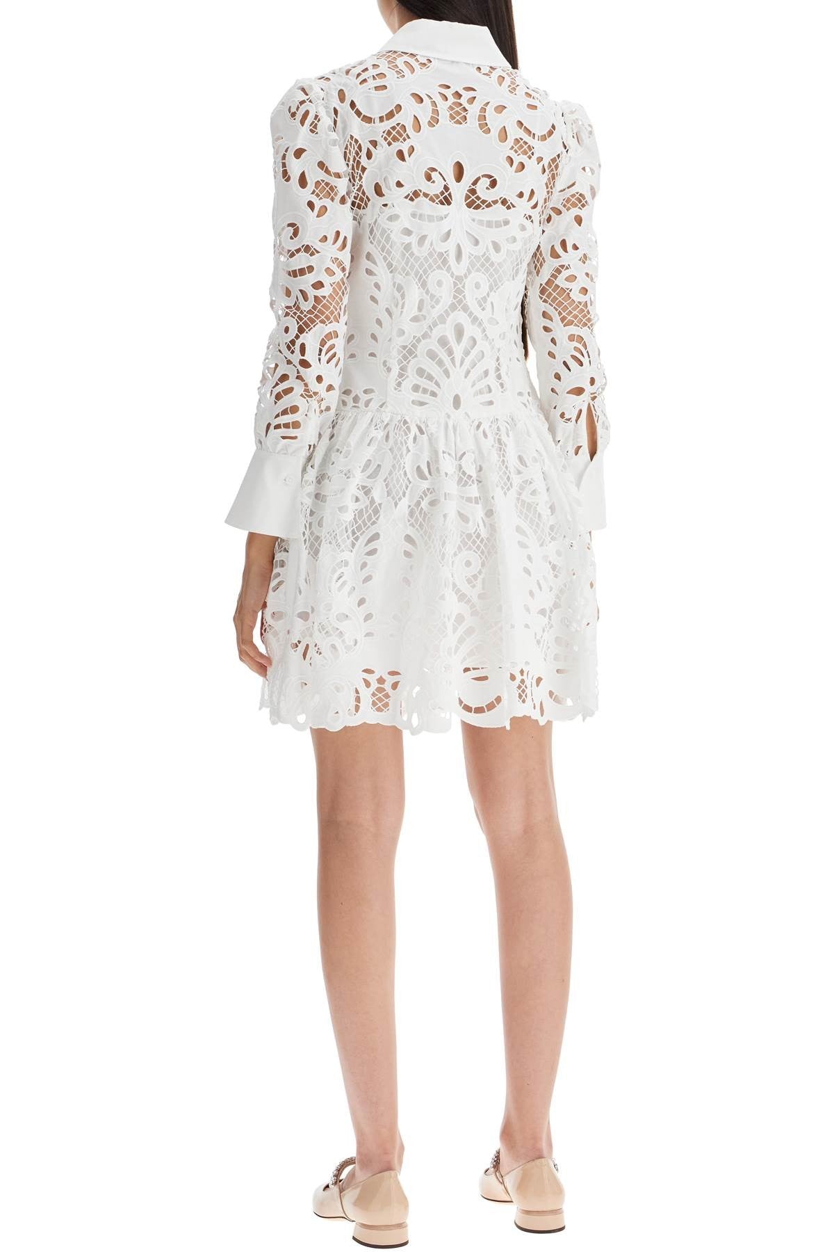 SELF PORTRAIT floral lace chemisier dress