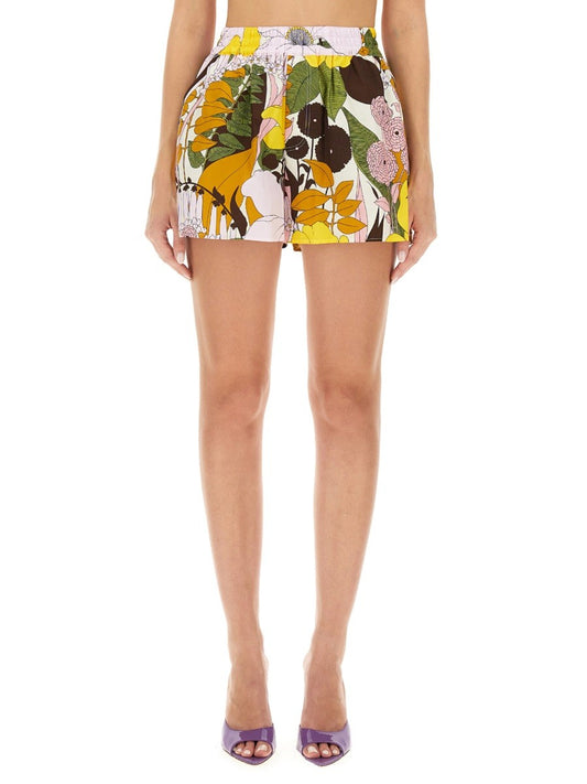 LA DOUBLEJ FLORAL PRINT SHORTS