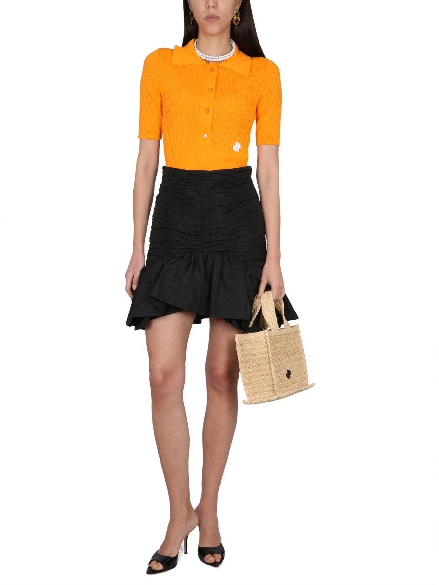 PATOU FLOUNCED MINI SKIRT