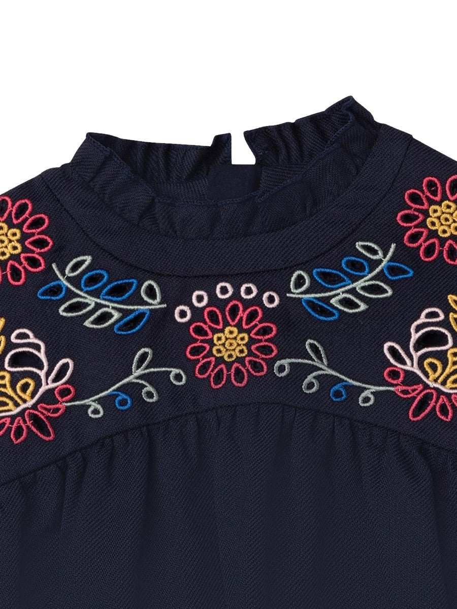 CHLOE' FLOWER EMBROIDERY DRESS