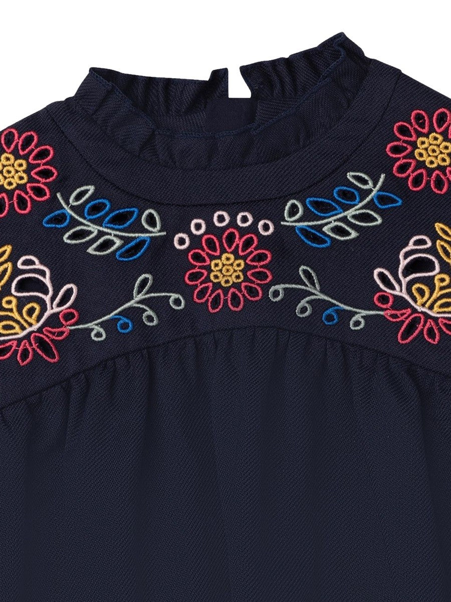 CHLOE' FLOWER EMBROIDERY DRESS