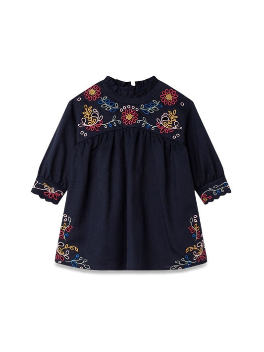 CHLOE' FLOWER EMBROIDERY DRESS