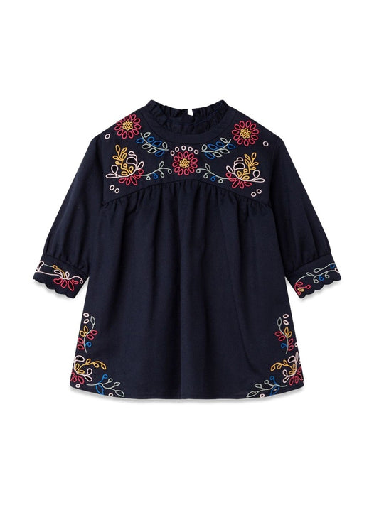 CHLOE' FLOWER EMBROIDERY DRESS