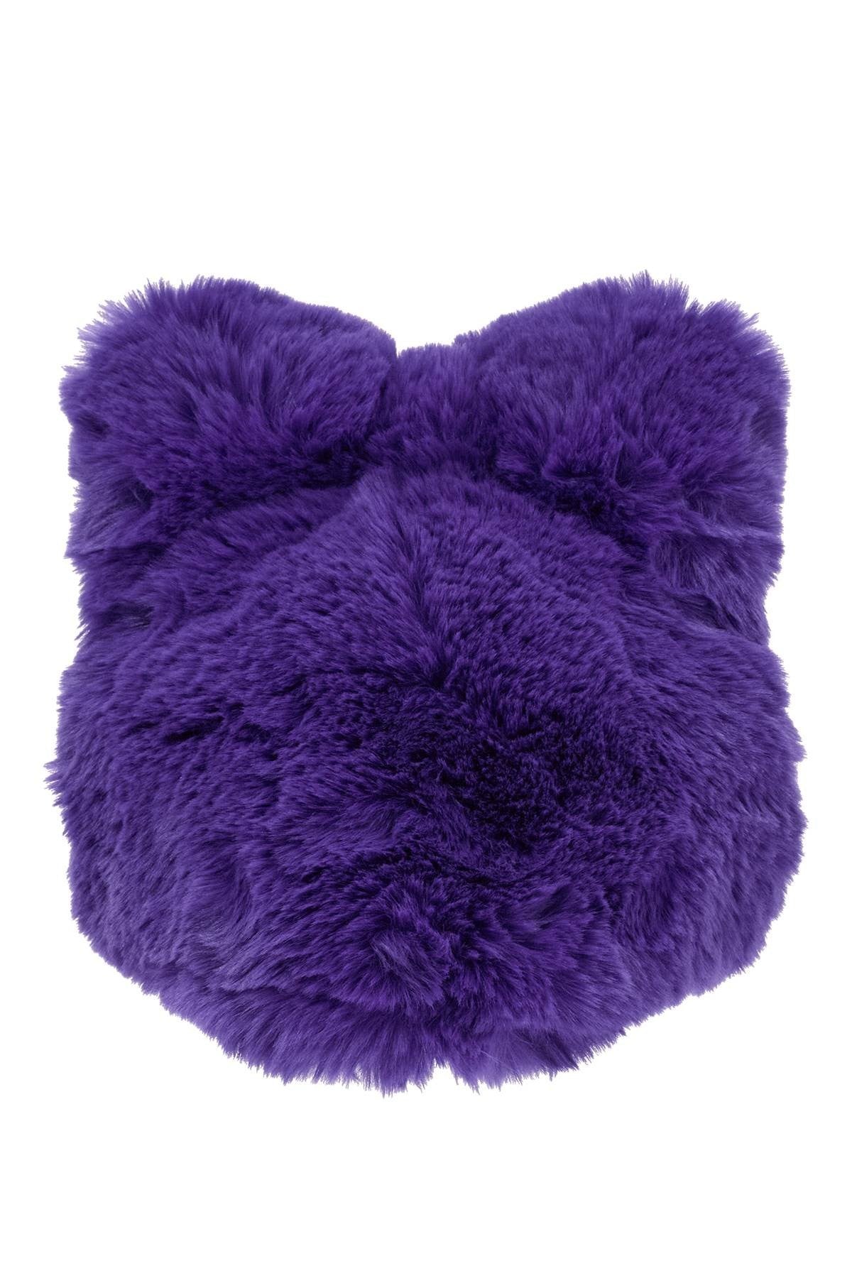 Acne Studios fluffy bow eco-fur hat