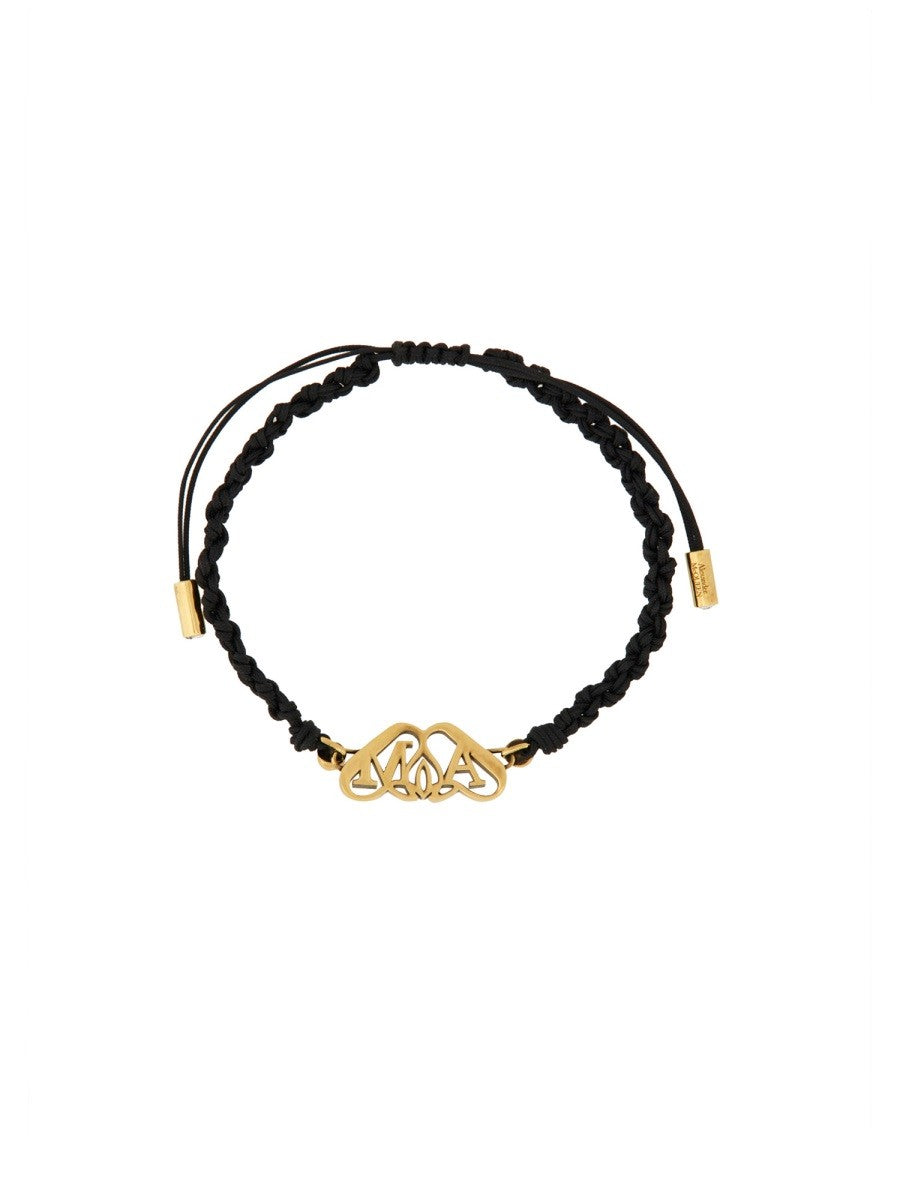 Alexander Mcqueen FRIENDSHIP BRACELET WITH "SEAL" LOGO