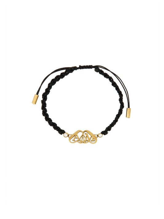 Alexander Mcqueen FRIENDSHIP BRACELET WITH "SEAL" LOGO