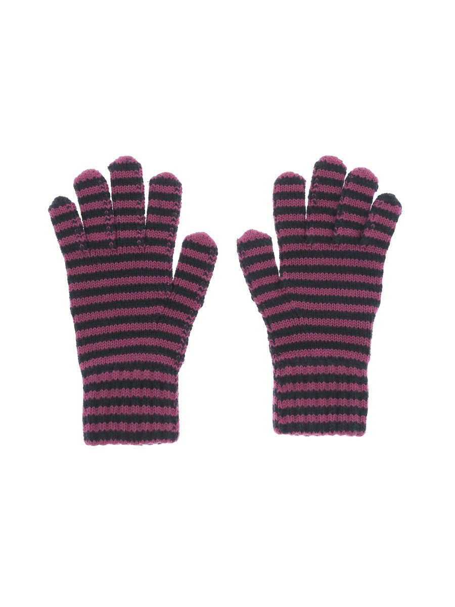 BOBO CHOSES funny friens striped knitted gloves