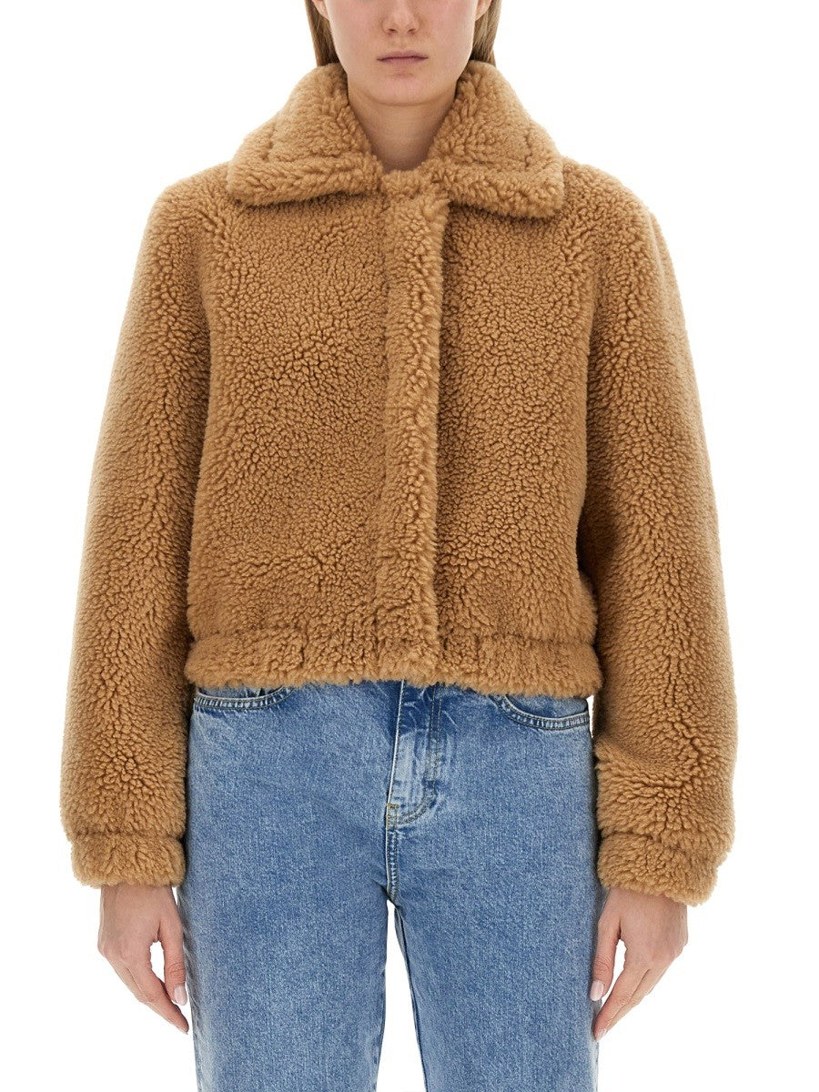 MOSCHINO JEANS FURRY EFFECT JACKET