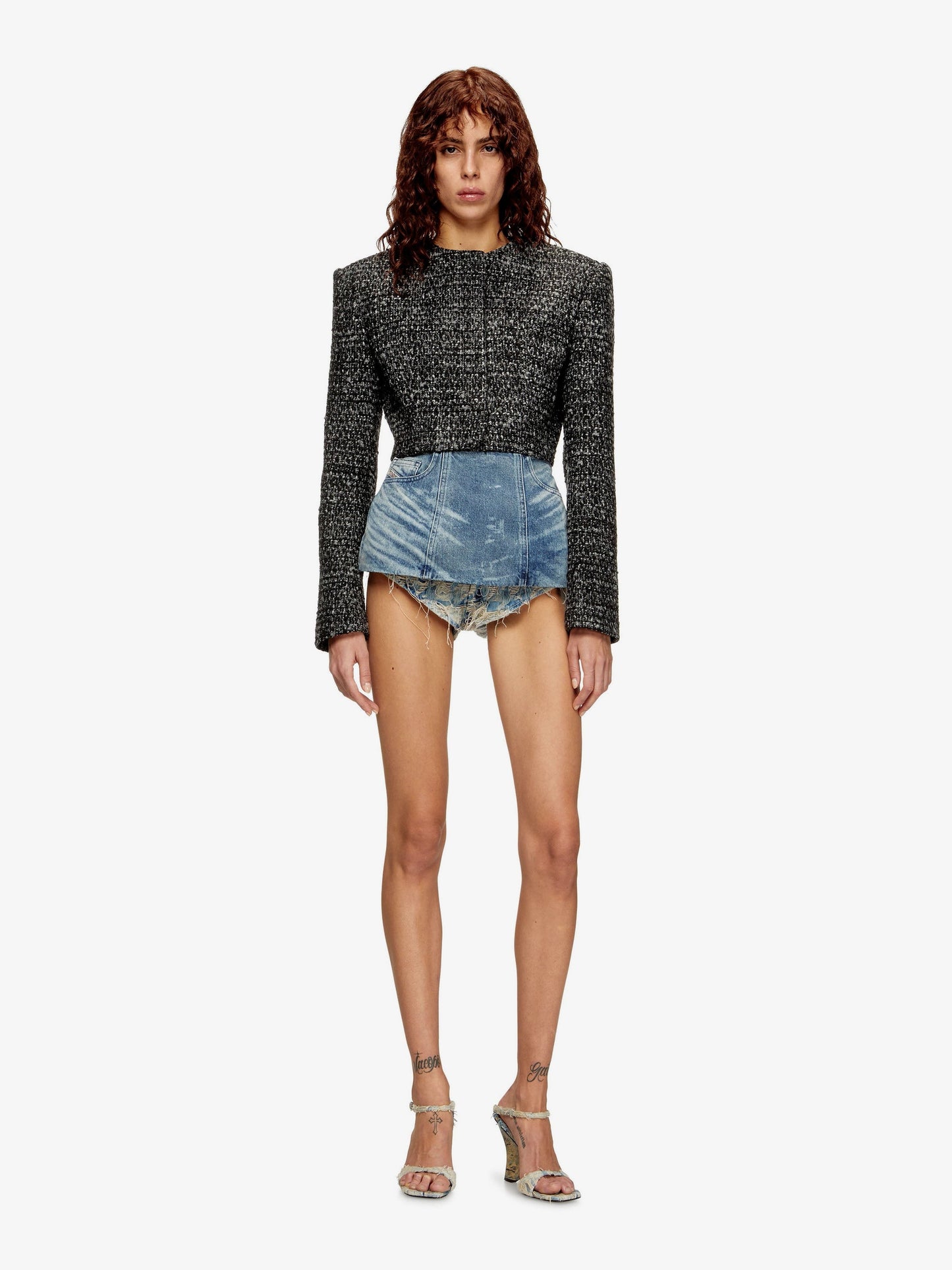 Diesel G-Crop-G tweed blazer