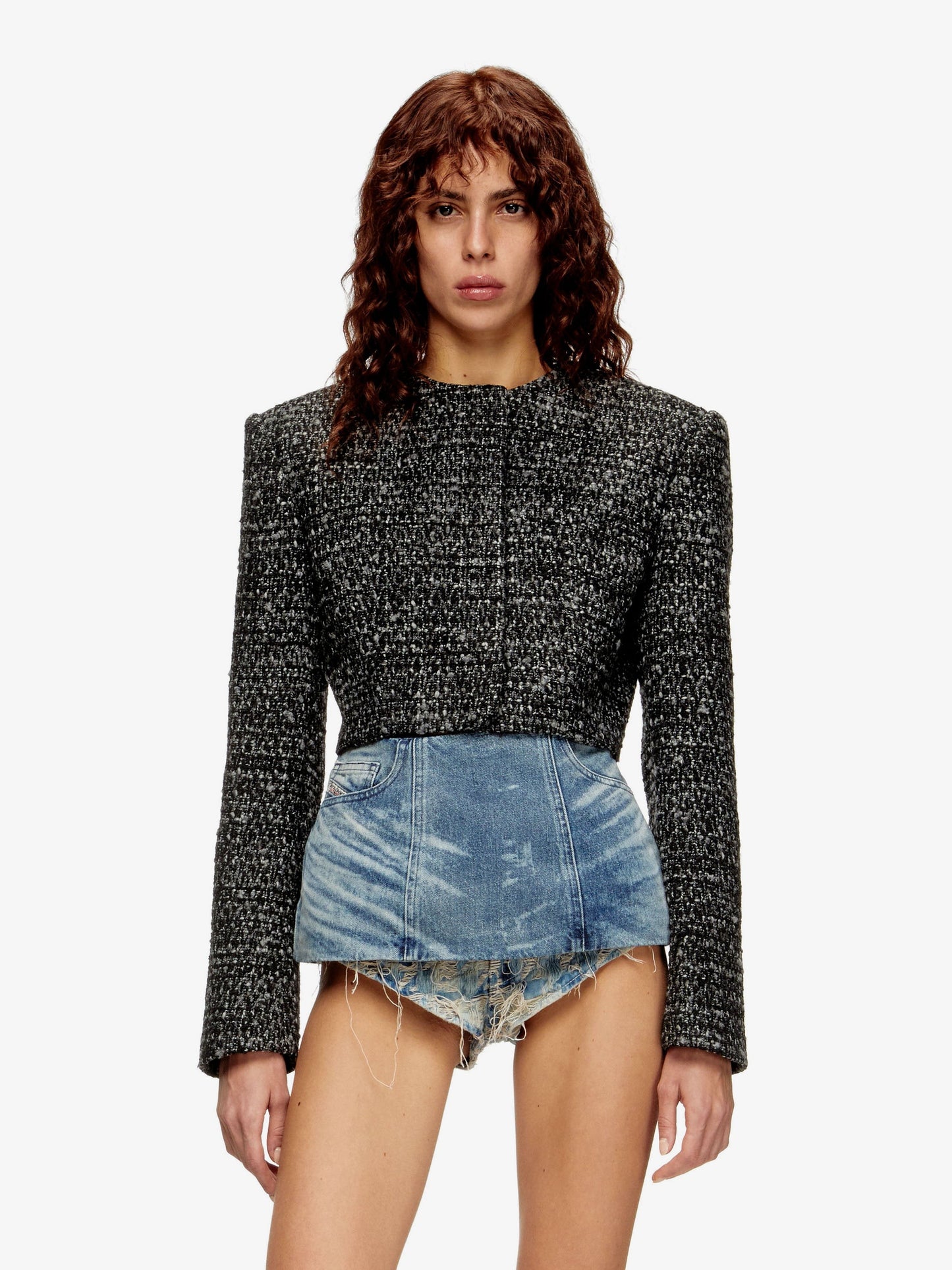 Diesel G-Crop-G tweed blazer