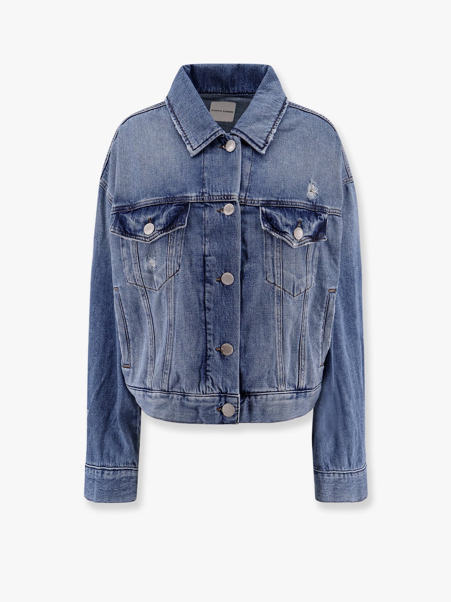 Pinko Gaborone crop fit denim jacket