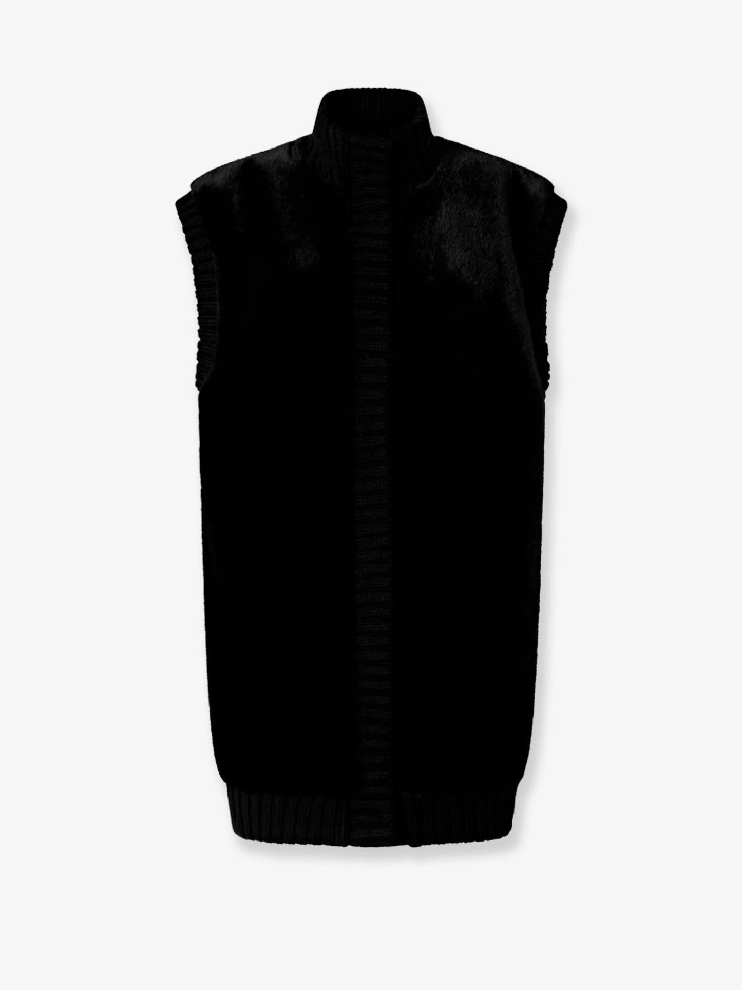 Pinko Genovese long faux fur vest