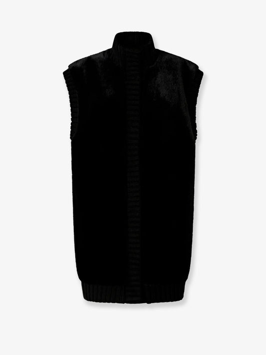 Pinko Genovese long faux fur vest