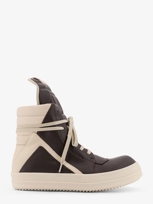 RICK OWENS Geobasket high-top leather sneakers
