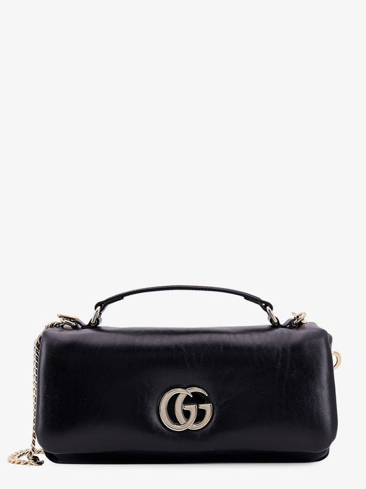 Gucci Gg milano leather handbag with frontal gg logo