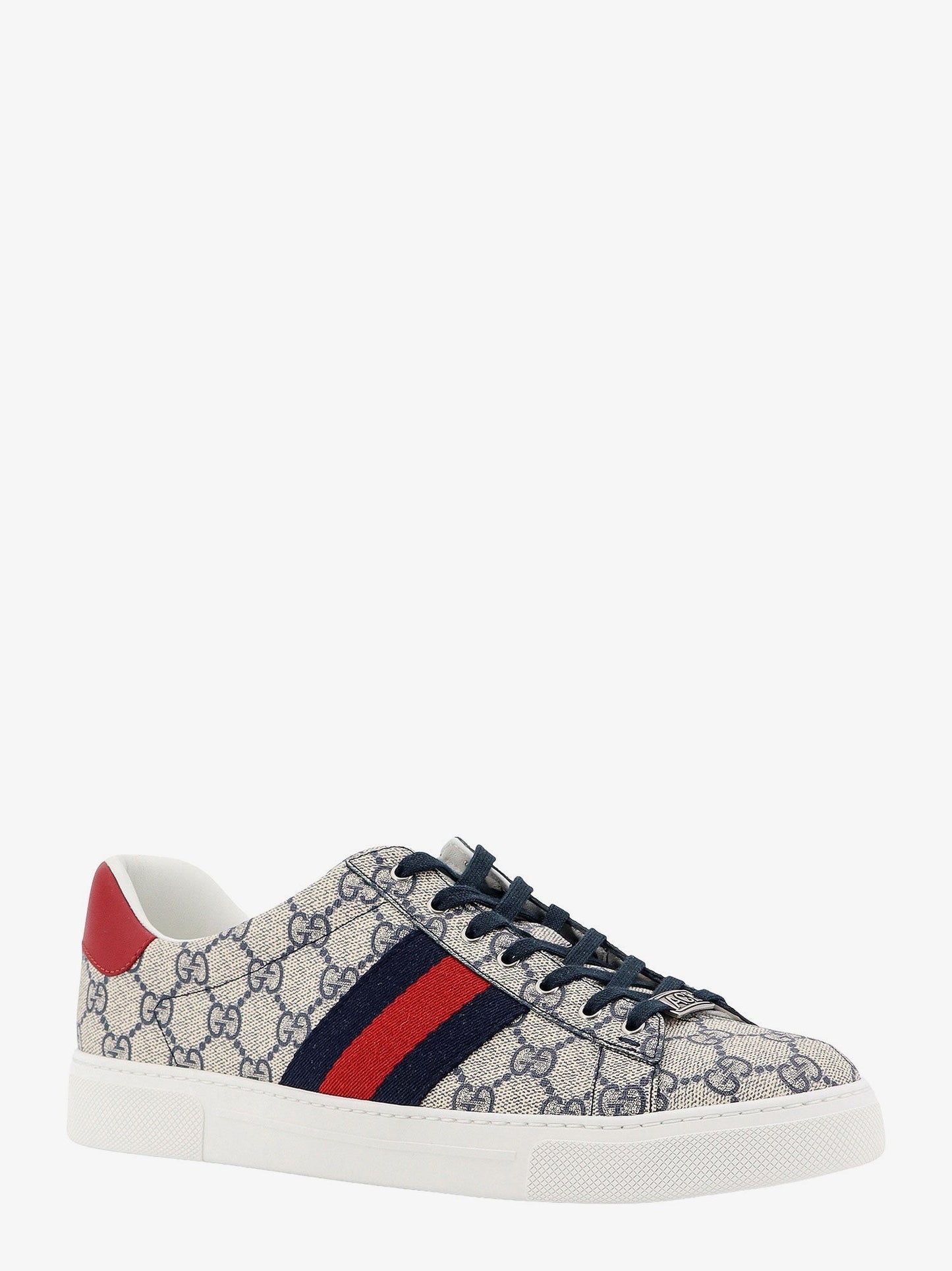Gucci Gg supreme fabric sneakers with lateral web band