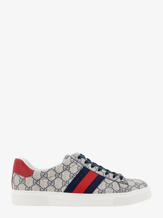 Gucci Gg supreme fabric sneakers with lateral web band