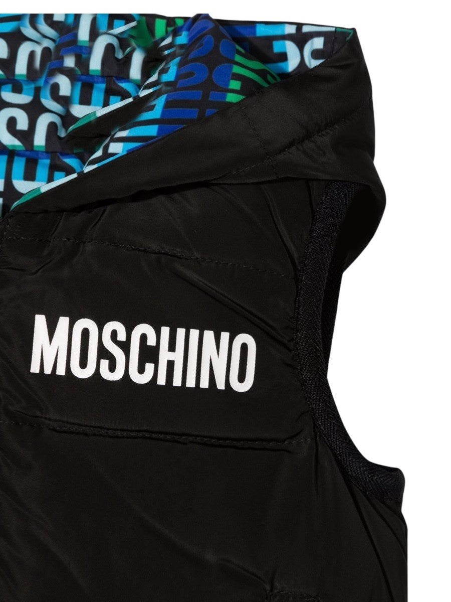 Moschino GILET REVERSIBILE CON CAPPUCCIO