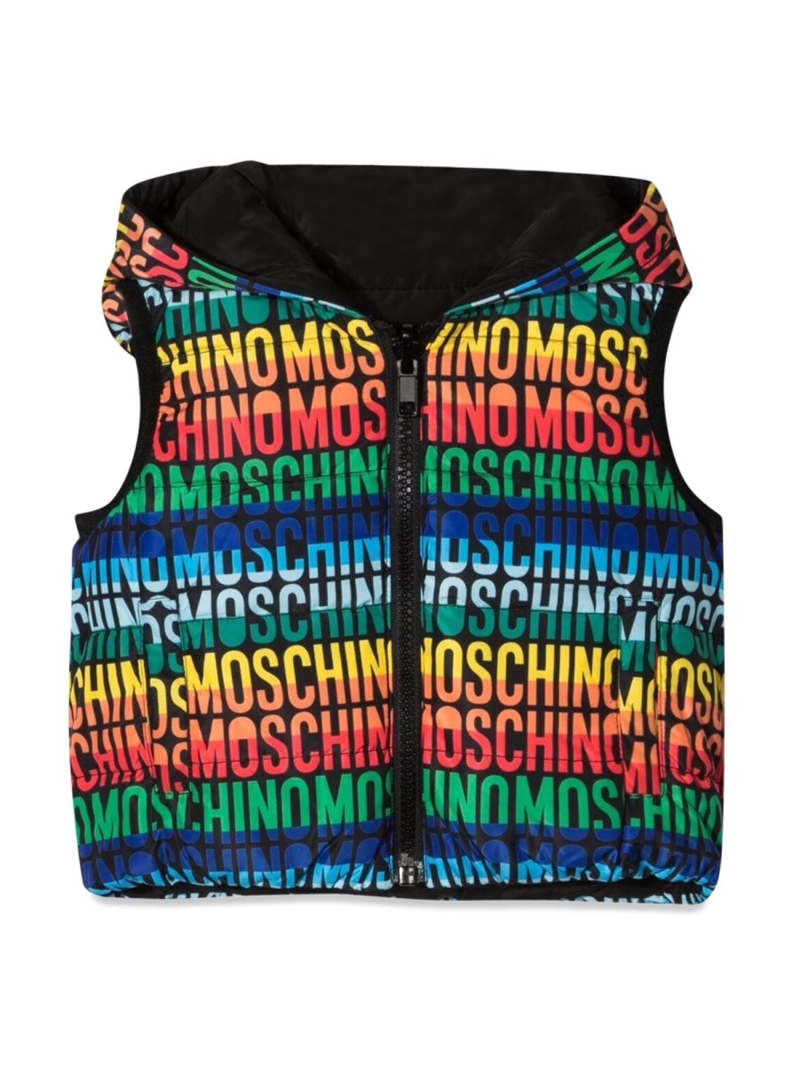 Moschino GILET REVERSIBILE CON CAPPUCCIO