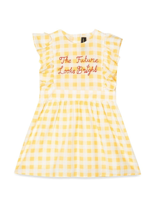 MINI RODINI GINGHAM CHECK WOVEN DRESS