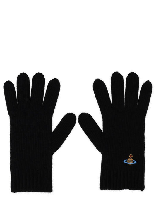 Vivienne Westwood GLOVES WITH ORB EMBROIDERY