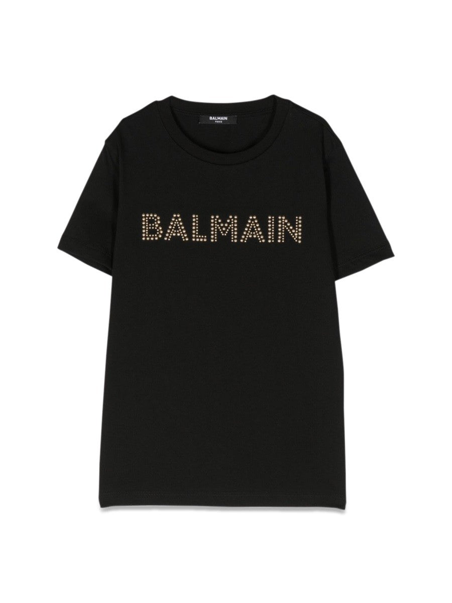 Balmain gold mc logo t-shirt