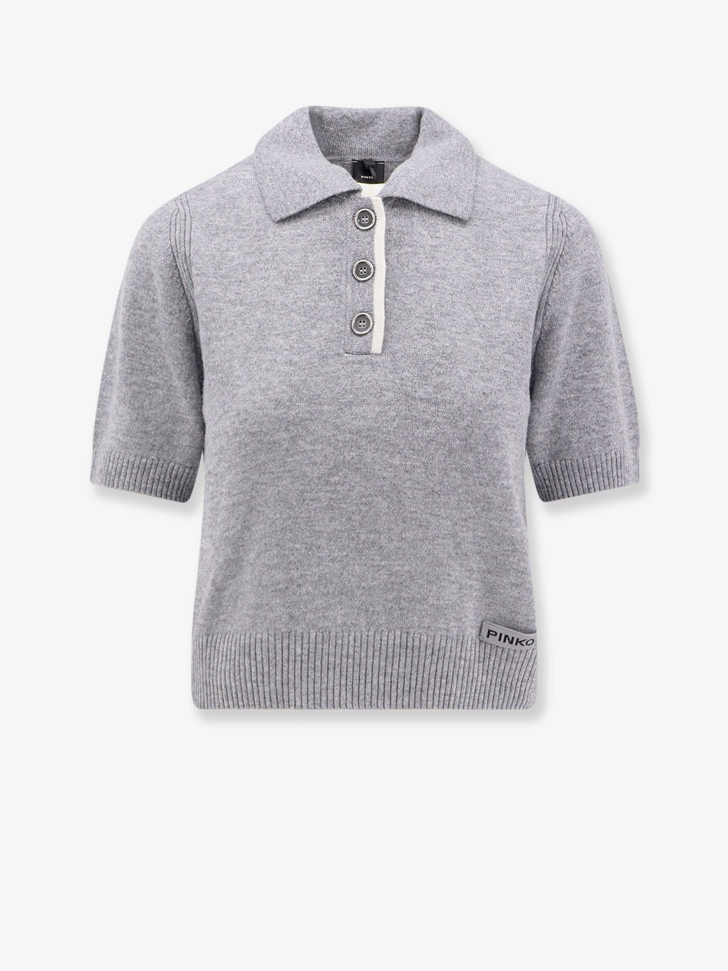 Pinko Gorgona wool and cashmere polo sweater