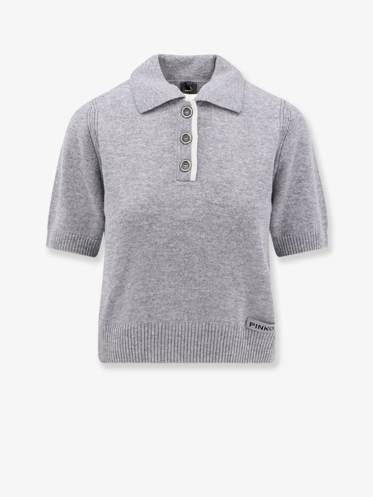 Pinko Gorgona wool and cashmere polo sweater