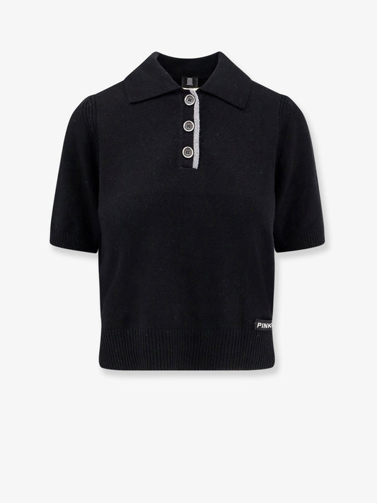 Pinko Gorgona wool and cashmere polo sweater
