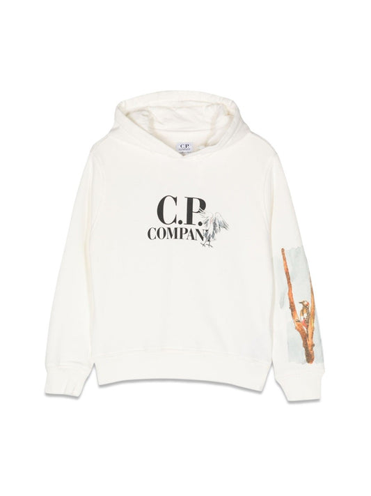 C.P. COMPANY graphic logo hoodie