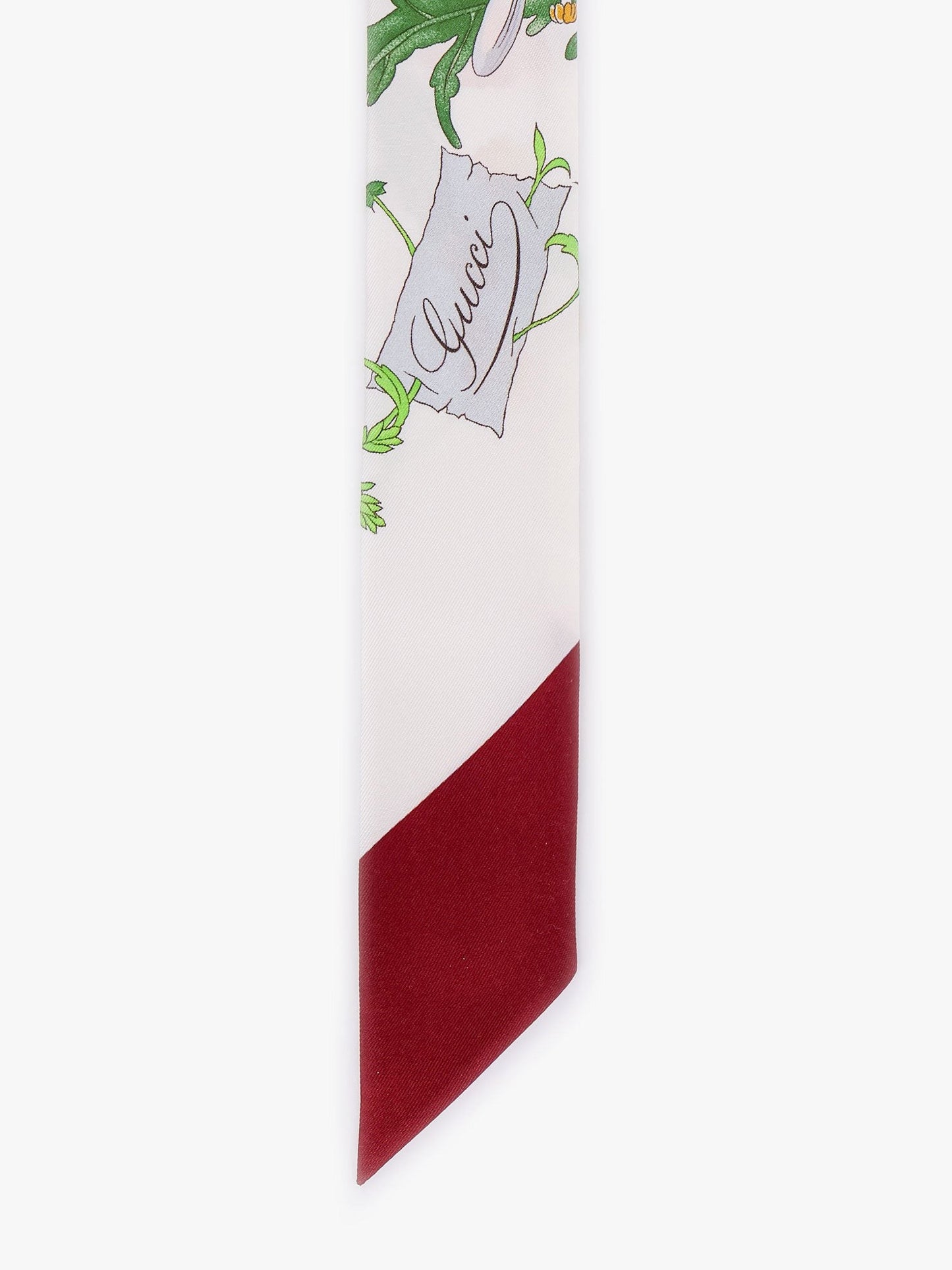 Gucci Gucci flora printed silk twill neck bow