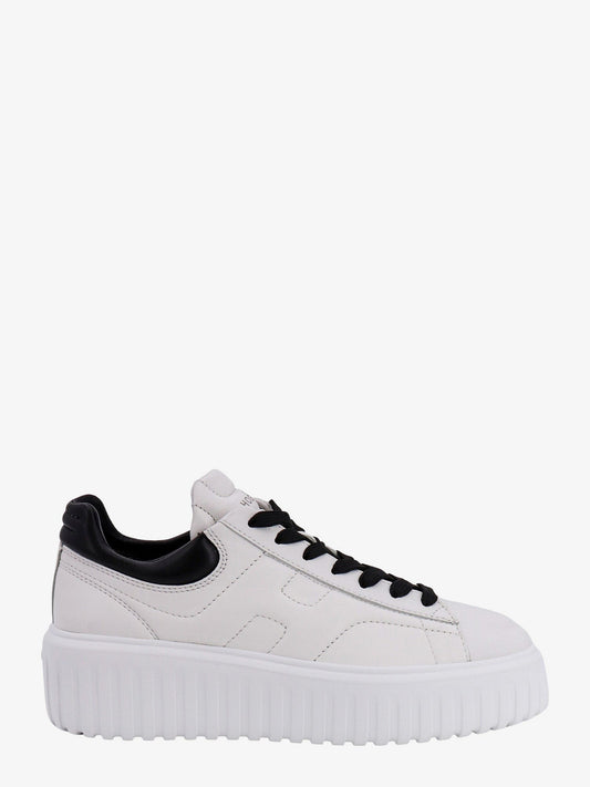 Hogan H-stripes leather sneakers with contrasting detail