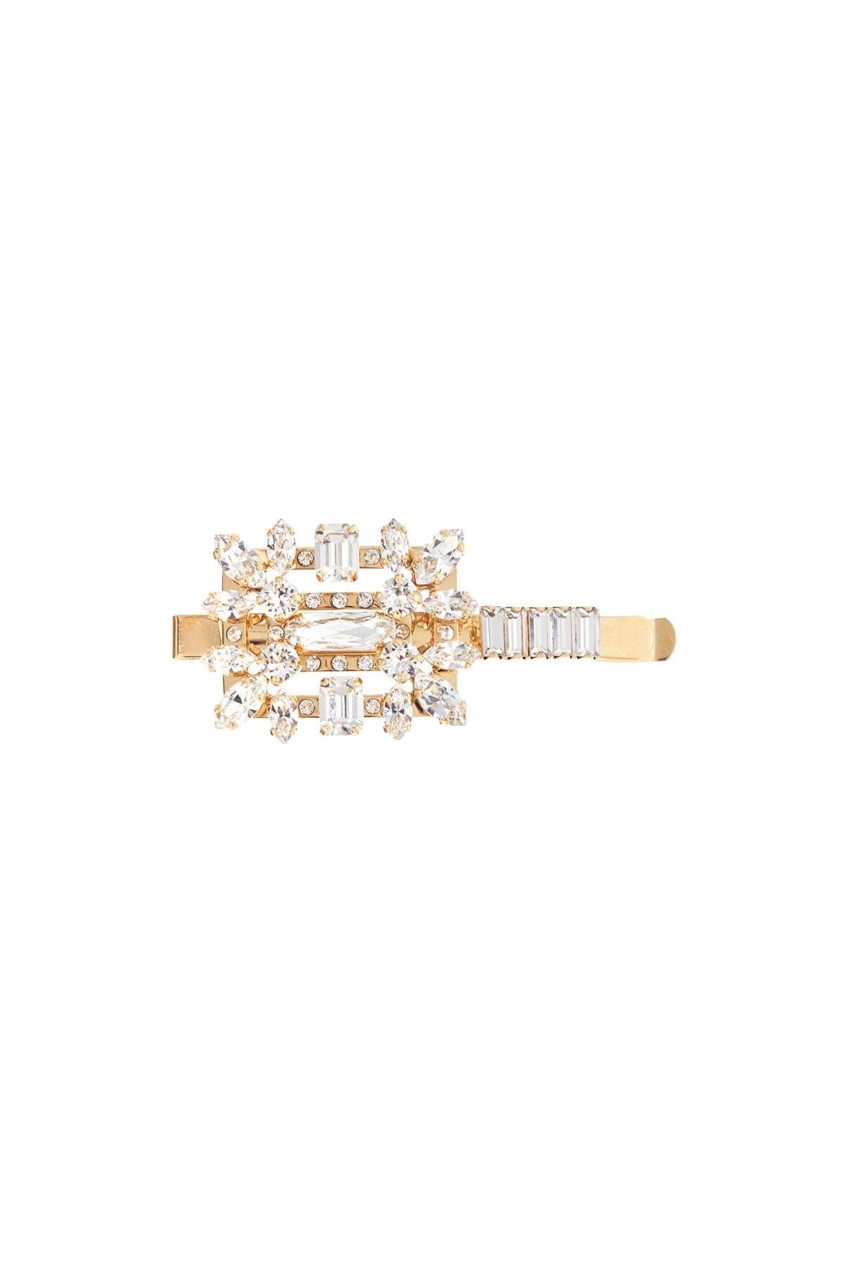 ROGER VIVIER hair clip with decorative stones light gold